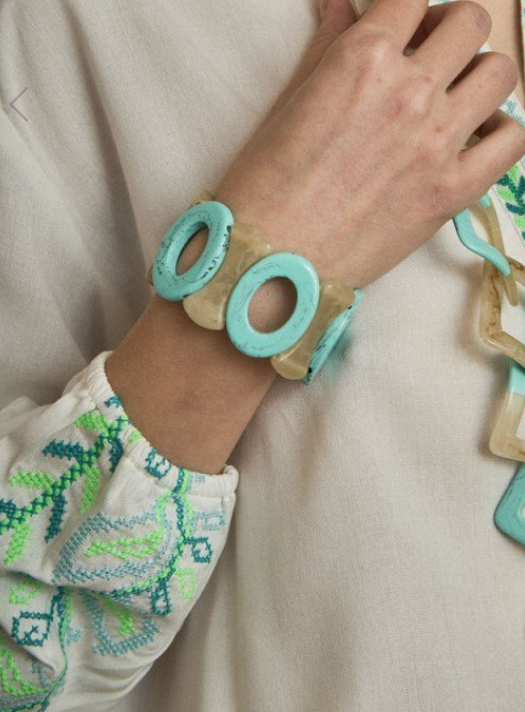 Pulsera resina turquesa